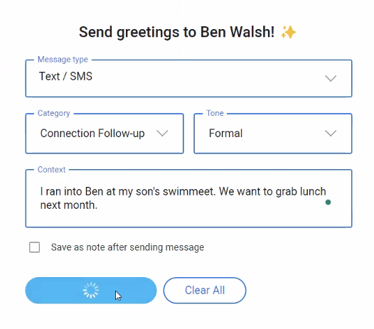 AI Powered Message Generator